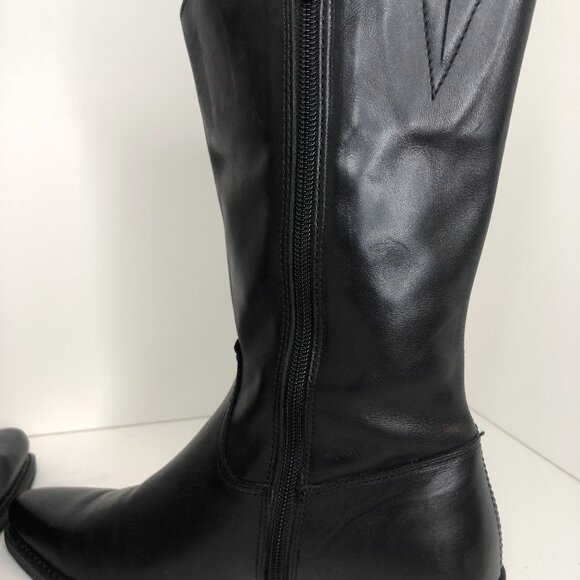 Harley-Davidson Women's Black Leather Cowgirl Boots Sz. 9 GORGEOUS! - Picture 12 of 12